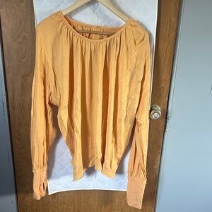 Free People Orange Blouse